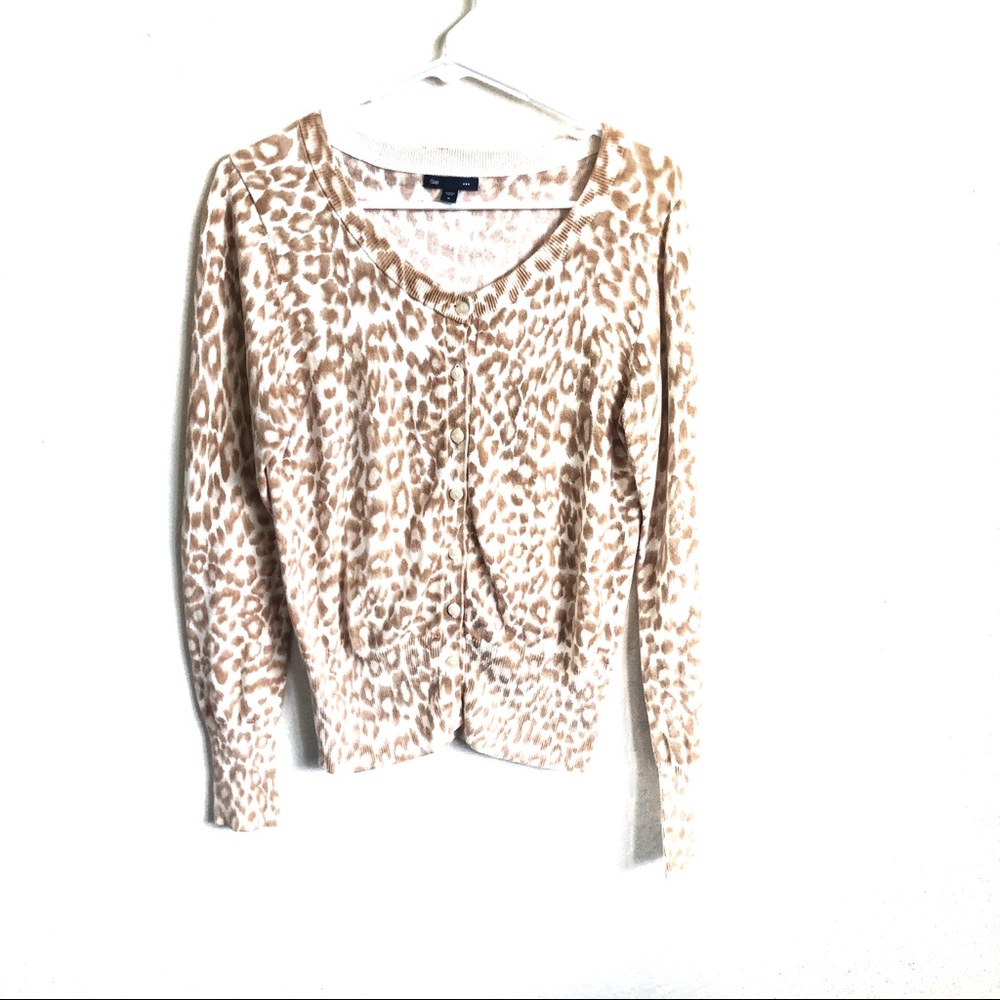 Gap Cheetah Leopard Button Up Cardigan